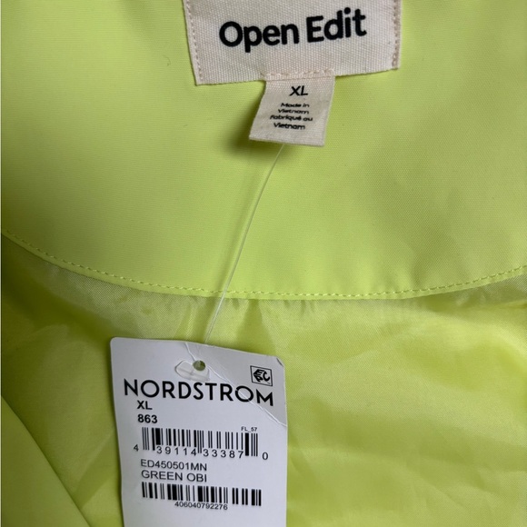 NWT Open Edit Zippered Green Jacket Size XL Women's Lightweight - Picture 4 of 5